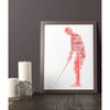 Male Golfer - Golf Word Art Print