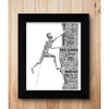 Male Rock Climber Word Art Gift