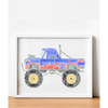 Monster Truck Word Art Print