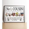 No 1 COUSIN Personalised Photo Print