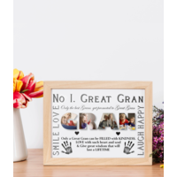 No 1 Great GRAN Personalised Photo Gift