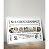 No 1 Great GRANDAD Personalised Photo Gift