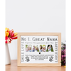 No 1 Great NANA Personalised Photo Gift