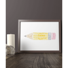 Pencil Word Art Print