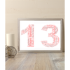 Personalised 13th Birthday Word Art Gift