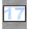 Personalised 17th Birthday Word Art Gift - 17th Birthday Present