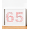 Personalised 65th Birthday Word Art Gift