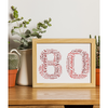 Personalised 80th Birthday Word Art Gift
