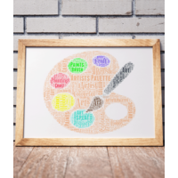 Personalised Artists Palette Word Art Gift