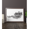 Personalised Austria Word Art Map