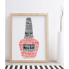 Personalised Beauty Therapist Gift - Nail Polish Word Art