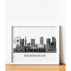 Personalised Birmingham City Skyline Word Art Picture
