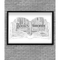 Personalised Book Word Art Print