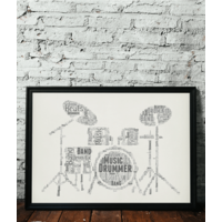 Personalised Drum Kit Word Art