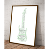 Personalised Electric Guitar Word Art