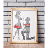 Personalised Engagement Gift Word Art