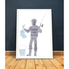 Personalised Fisherman Gift - Word Art Picture