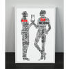 Personalised Gay Male Wedding Couple Word Art Gift
