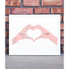 Personalised Hand Heart Word Art