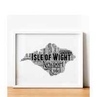 Personalised Isle of Wight - Word Art Map
