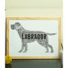 Personalised Labrador Dog - Word Art