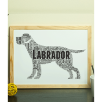 Personalised Labrador Dog - Word Art