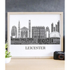 Personalised Leicester Skyline Word Art