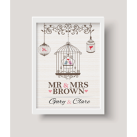 Personalised Love Birds Print