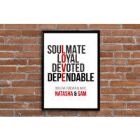 Personalised Love Typography Print