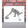 Personalised Male Curler Gift - Word Art Picture