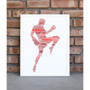 Personalised Male Kickboxer - Word Art Gift