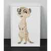 Personalised Meerkat Word Art Picture Print