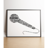 Personalised Microphone Word Art