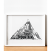 Personalised Mountain Word Art Print