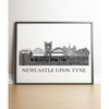 Personalised Newcastle upon Tyne Skyline Word Art