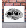 Personalised Norfolk Word Art Map