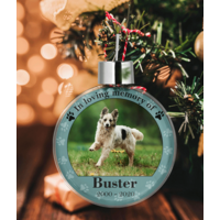 Personalised Pet Memorial Photo Baubles