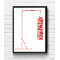 Personalised Punch Bag Word Art Print