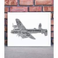 Personalised RAF Lancaster Bomber Word Art Print