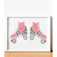 Personalised Roller Skates Word Art