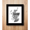 Personalised Scotland Word Art Map