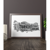 Personalised Turkey Word Art Map