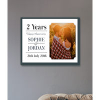 Personalised Wedding Anniversary Photo Frame Gift