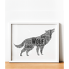 Personalised Wolf Word Art Print