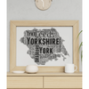 Personalised Yorkshire Word Art Map