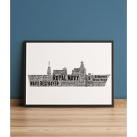 Royal Navy Destroyer - Personalised Word Art Gift