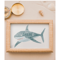 Shark - Personalised Word Art Picture