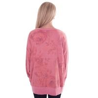 A Postcard From Brighton Oversized Floral Print Rosie Sweat Top in Dusted Coral
