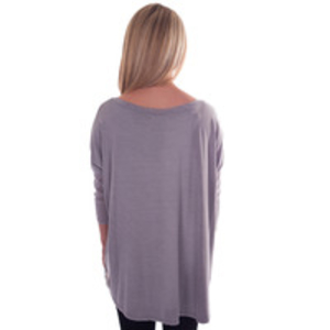 A Postcard From Brighton Oversized Hi-Low Looby Loo Top in Deepest Clay