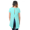 Glamorous Mint Dip Back Hem Split Blouse